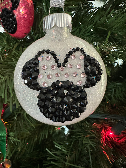 Minnie Mouse Glass Ornaments