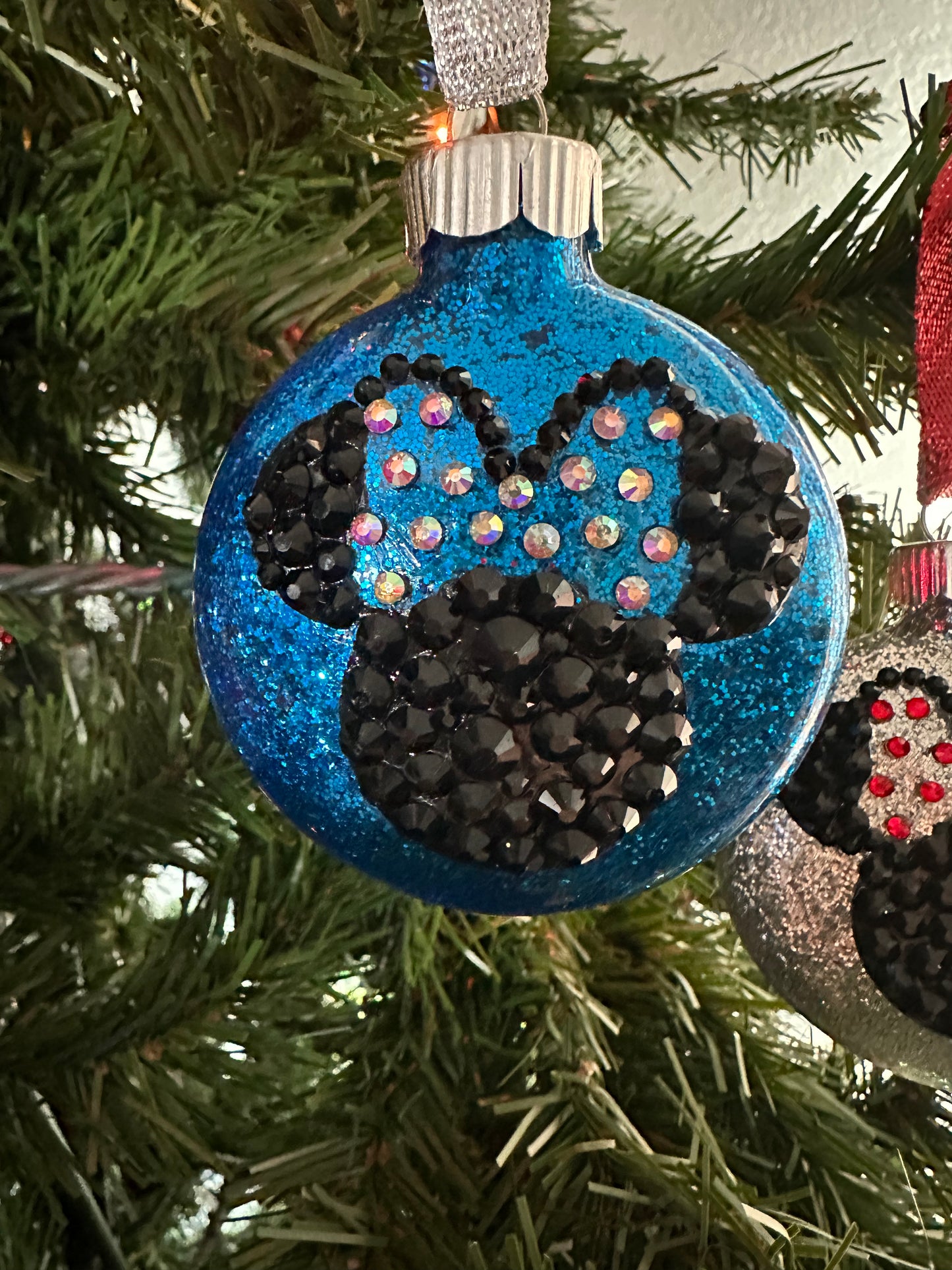 Minnie Mouse Glass Ornaments